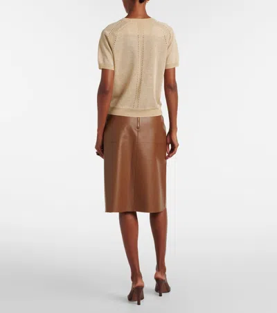 Joseph Metallic Lurex Lille Top In Neutral