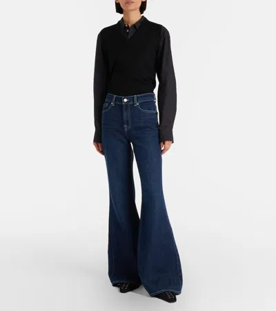 7 For All Mankind High-waisted Flared Jeans In Blue