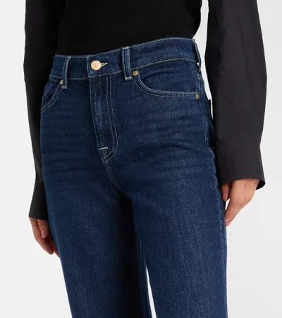 7 For All Mankind High-waisted Flared Jeans In Blue