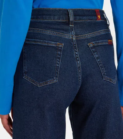 7 For All Mankind Lotta High-rise Wide-leg Jeans In Blue