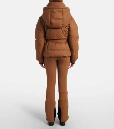 Cordova The Monterosa Hooded Belted Quilted Recycled Down Ski Jacket In Multi