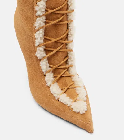 Paris Texas Nina 105 Suede Knee-high Boots In Brown