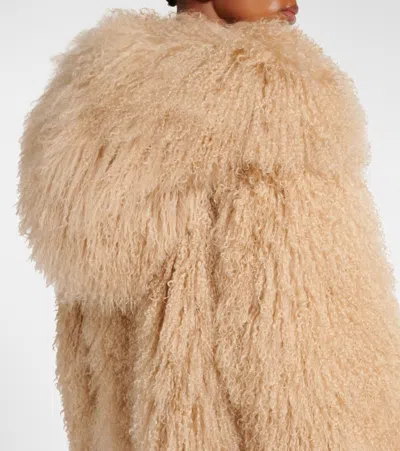 Magda Butrym Shearling Jacket In Animal Print