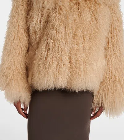 Magda Butrym Shearling Jacket In Animal Print