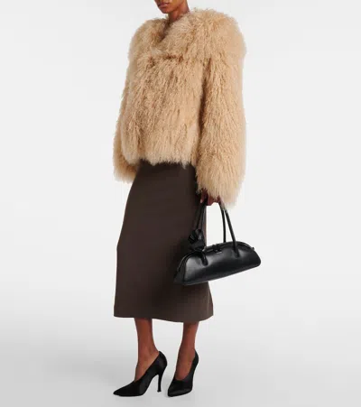 Magda Butrym Shearling Jacket In Animal Print