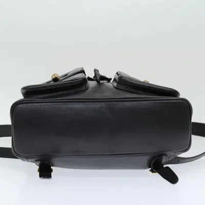 Pre-owned Gucci Bamboo Black Leather Backpack Bag ()