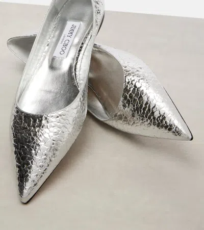 Jimmy Choo Love Ballet Flats In Silver