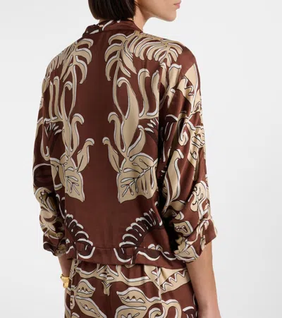 Poupette St Barth Azia Printed Top In Brown