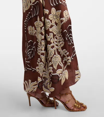 Poupette St Barth Kristen Printed Maxi Dress In Brown