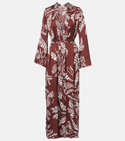 Poupette St Barth Lea Printed Beach Cover-up In Brown