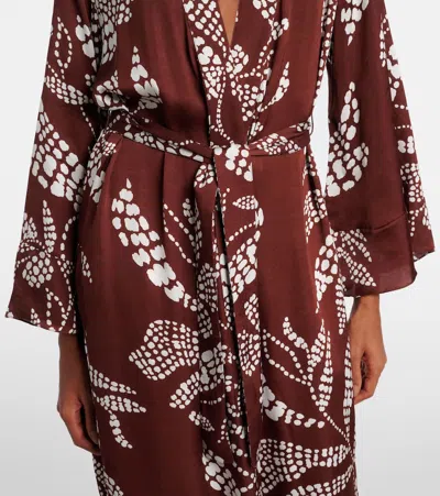 Poupette St Barth Lea Printed Beach Cover-up In Brown