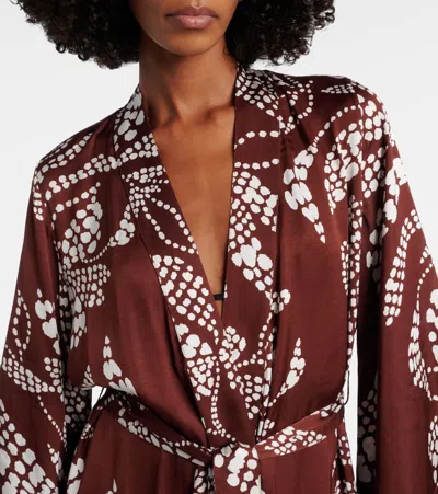 Poupette St Barth Lea Printed Beach Cover-up In Brown