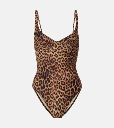 Melissa Odabash Mauritius Leopard-print Swimsuit In Multi