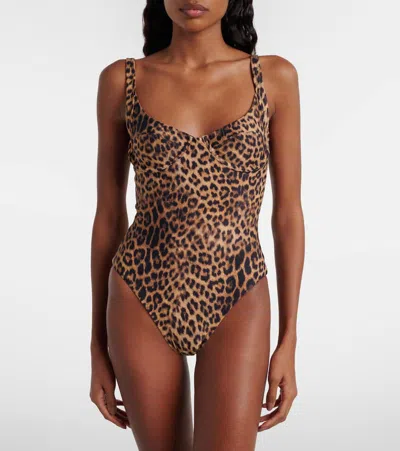 Melissa Odabash Mauritius Leopard-print Swimsuit In Multi
