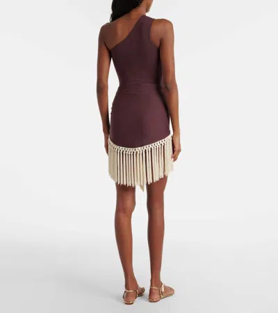Taller Marmo Yacare Swimsuit And Beach Cover-up Set In Brown