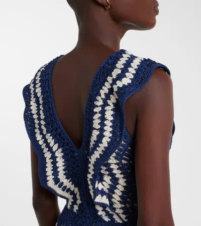 Anna Kosturova Melissa Crochet Cotton Minidress In Multi