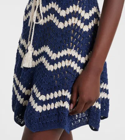 Anna Kosturova Melissa Crochet Cotton Minidress In Multi