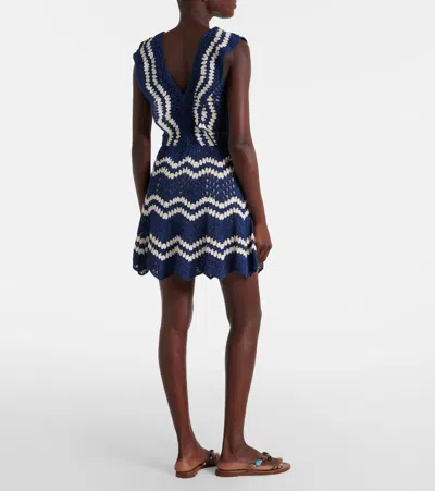 Anna Kosturova Melissa Crochet Cotton Minidress In Multi