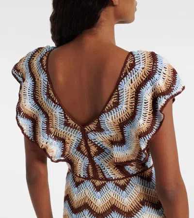 Anna Kosturova Melissa Crochet Cotton Minidress In Multi