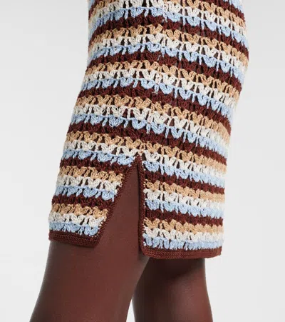 Anna Kosturova Crochet Cotton Polo Dress In Gray