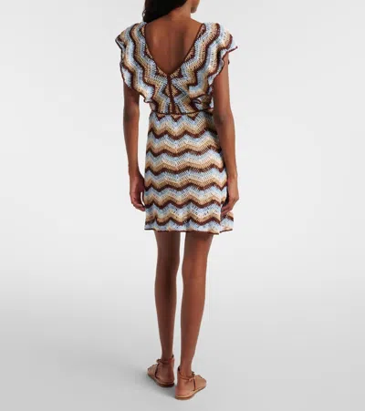 Anna Kosturova Melissa Crochet Cotton Minidress In Multi