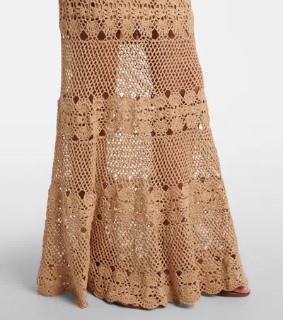 Anna Kosturova Marianne Crochet Cotton Maxi Dress In Neutral
