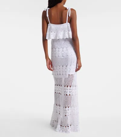 Anna Kosturova Marianne Crochet Cotton Maxi Dress In White
