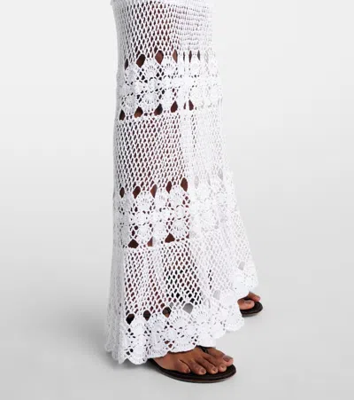 Anna Kosturova Marianne Crochet Cotton Maxi Dress In White