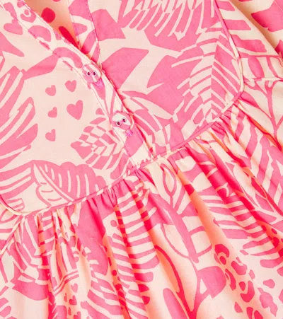 Poupette St Barth Cruz Floral Cotton Dress In Red