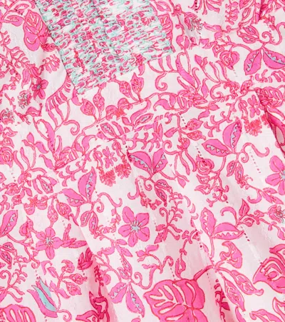 Poupette St Barth Chantal Floral Cotton Playsuit In Multi