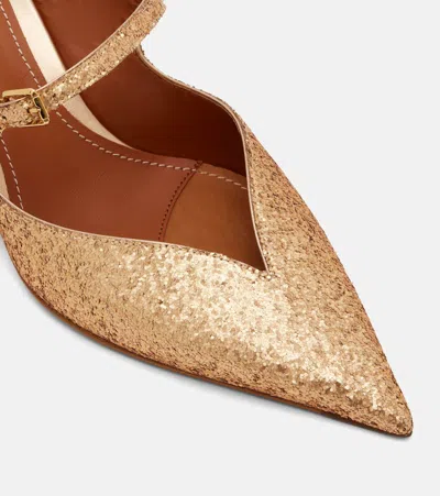 Zimmermann Aura 65 Glitter Mules In Gold