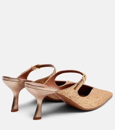 Zimmermann Aura 65 Glitter Mules In Gold