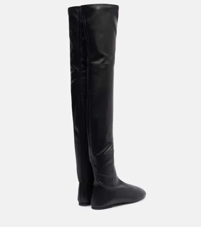 Proenza Schouler Tee Stretch Leather Over-the-knee Boots In Black