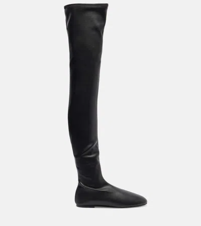 Proenza Schouler Tee Stretch Leather Over-the-knee Boots In Black
