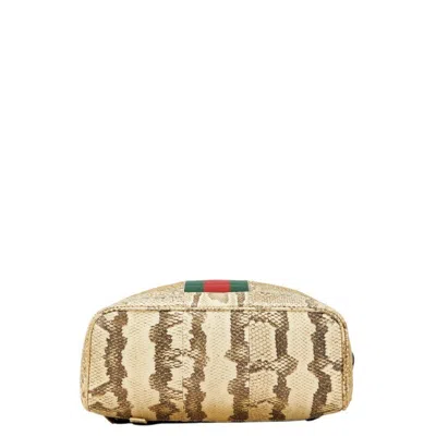 Pre-owned Gucci Beige Black Leather Backpack () In Multi