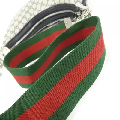 Pre-owned Gucci Beige Blue Gg Supreme Shoulder Bag ()