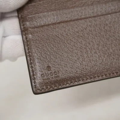 Pre-owned Gucci Beige Brown Pvc Wallet (bi-fold) () In Multi