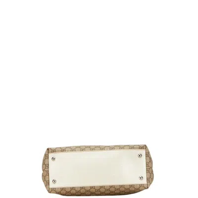 Pre-owned Gucci Beige Ivory Pvc Leather Handbag Tote Bag () In Multi