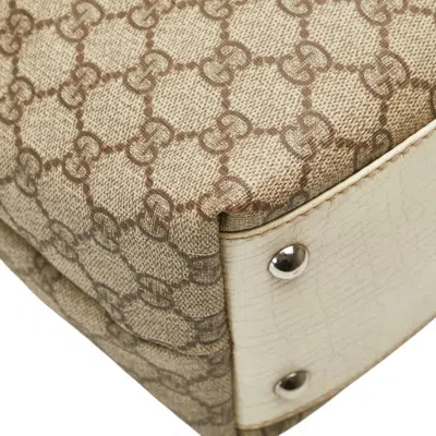 Pre-owned Gucci Beige Ivory Pvc Leather Handbag Tote Bag () In Multi