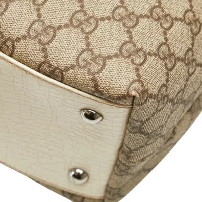 Pre-owned Gucci Beige Ivory Pvc Leather Handbag Tote Bag () In Multi