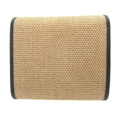 Pre-owned Gucci Beige Navy Canvas Leather Coin Purse/coin Case () In Multi