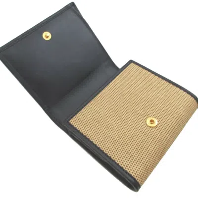 Pre-owned Gucci Beige Navy Canvas Leather Coin Purse/coin Case () In Multi