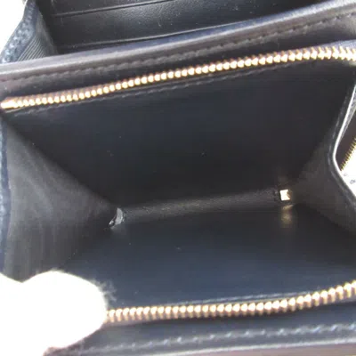 Pre-owned Gucci Beige Navy Canvas Leather Coin Purse/coin Case () In Multi