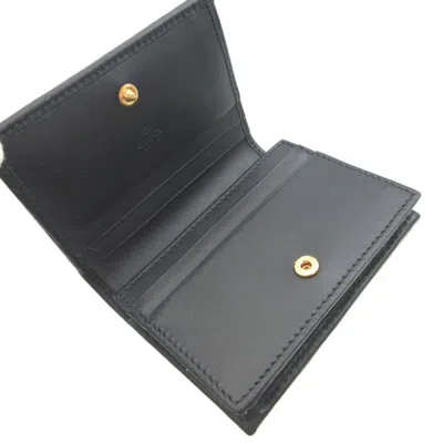 Pre-owned Gucci Beige Navy Canvas Leather Coin Purse/coin Case () In Multi