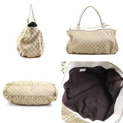 Pre-owned Gucci Beige Off-white Gg Canvas Shoulder Bag ()
