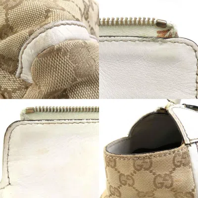 Pre-owned Gucci Beige Off-white Gg Canvas Shoulder Bag ()