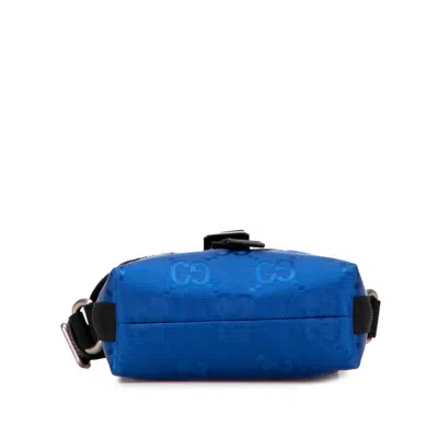 Pre-owned Gucci Black Blue Nylon Shoulder Bag () In Multi