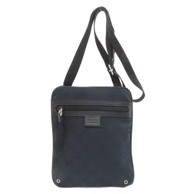 Pre-owned Gucci Black Gg Canvas Shoulder Bag ()