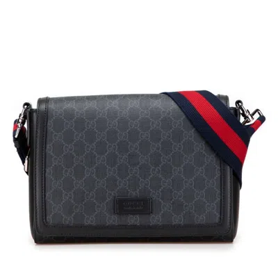 Pre-owned Gucci Black Pvc Leather Shoulder Bag ()