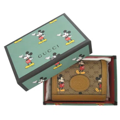 Pre-owned Gucci Brown Pvc Leather Wallet (bi-fold) ()